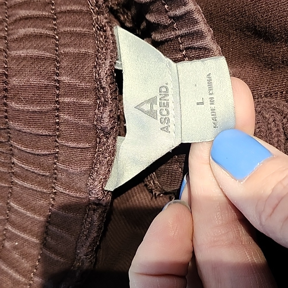 Ascend Burgandy Ribbed Pants - Picture 2 of 11